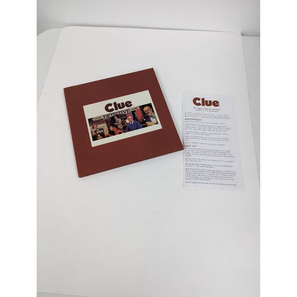 2014 Classic 1986 Clue Board Game Replacement Parts Game Board Instructions